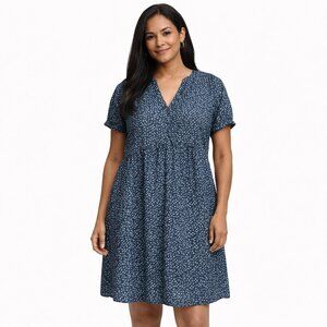 Made With Heart❤️ Size Large Blue Floral Lightweight Flowy Sundress NEW